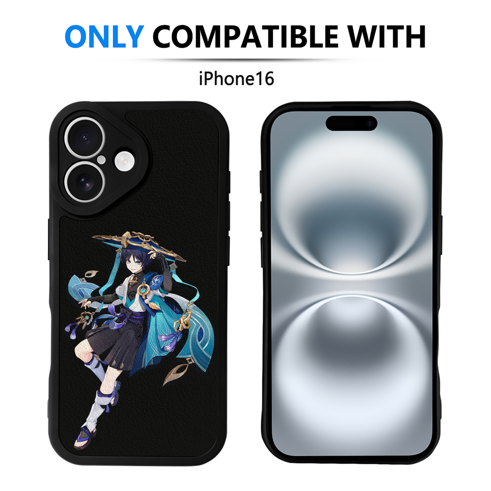 げんし神 さんペい genshin Sanpei 【iPhone 16シリーズ対応】シリコンスマホケース（レザー調） 材質：シリコン